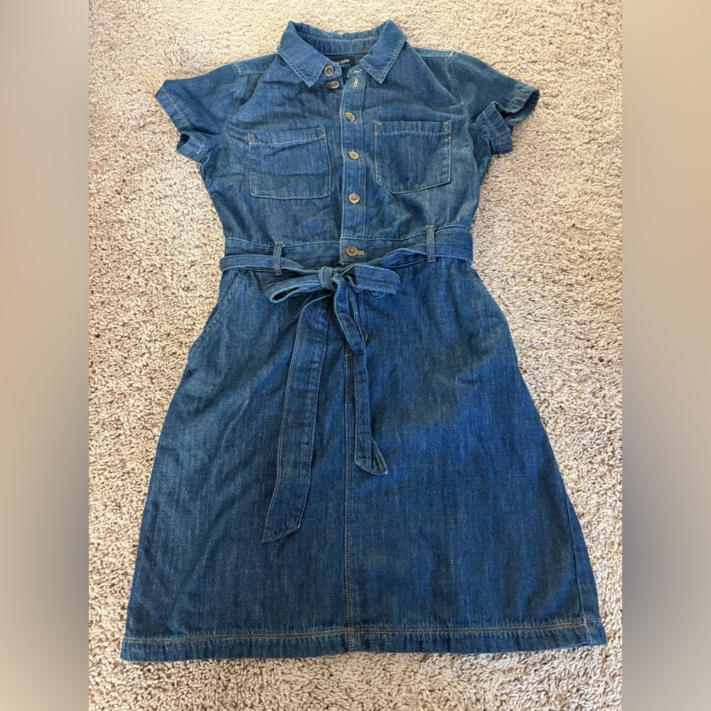J Crew Denim Button-Up Dress